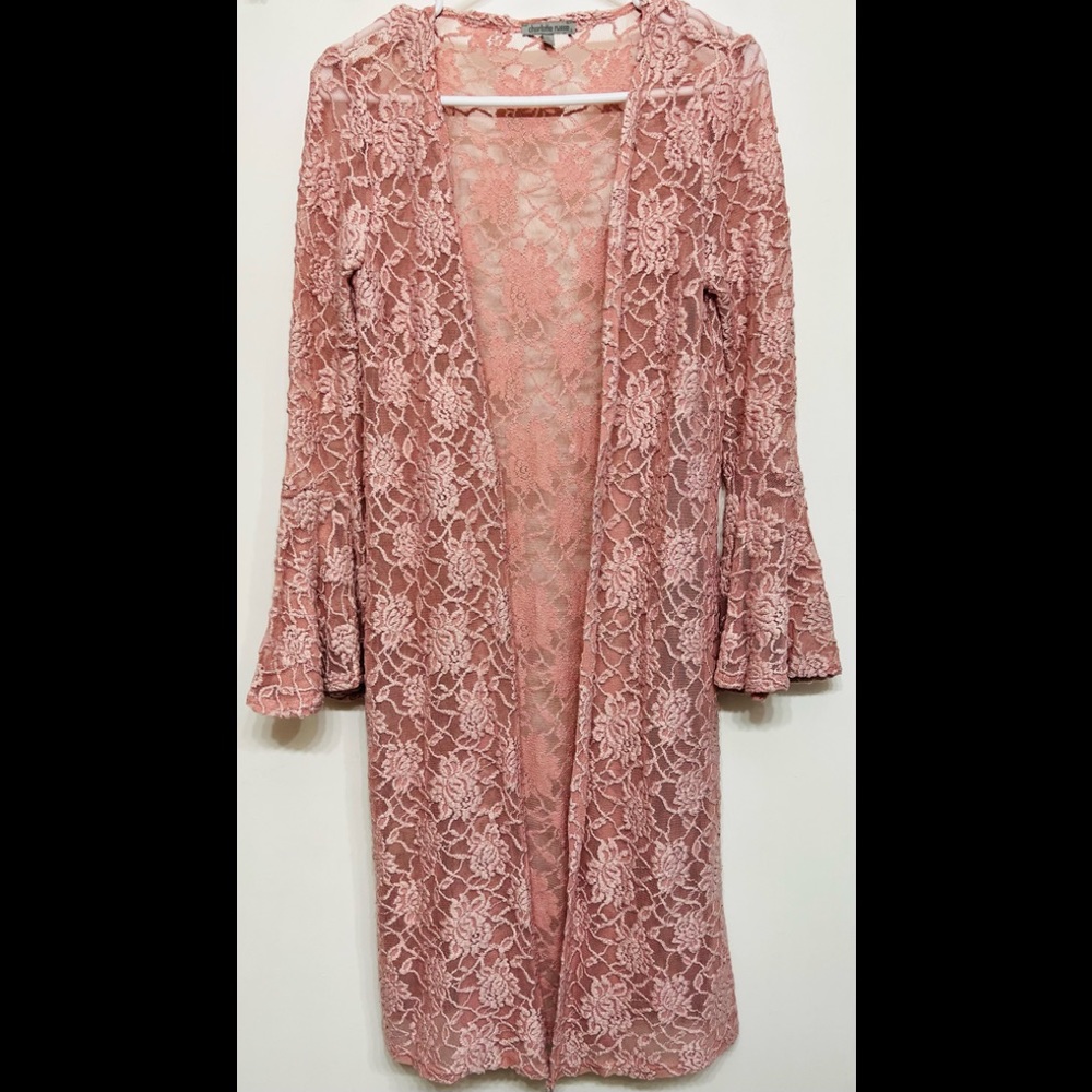 Women Cardigan in Tea Pink Color